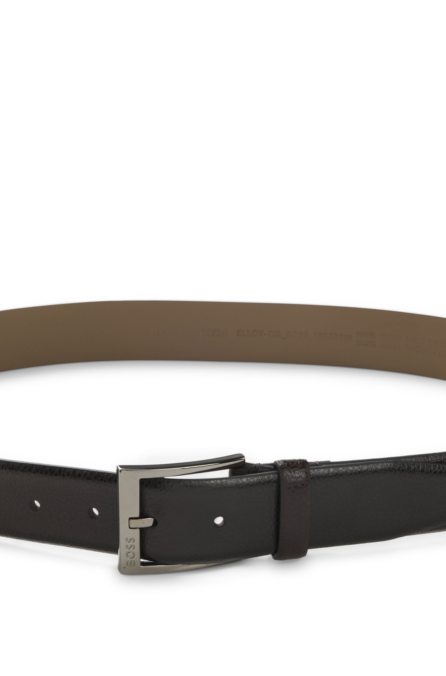Boss Italian-made belt in grained leather skärp & hängslen herr – bild 3