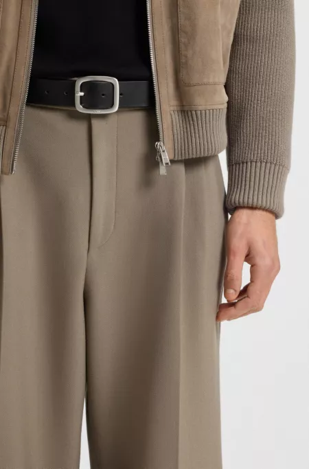 Ceinture en cuir italien avec boucle à ardillon