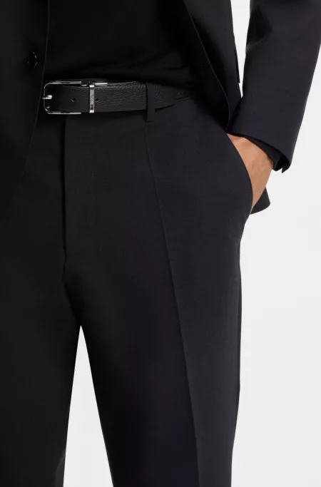 Reversible belt in Italian leather