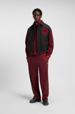 HUGO x RB trainers with bull-graphic logo and perforations, Black