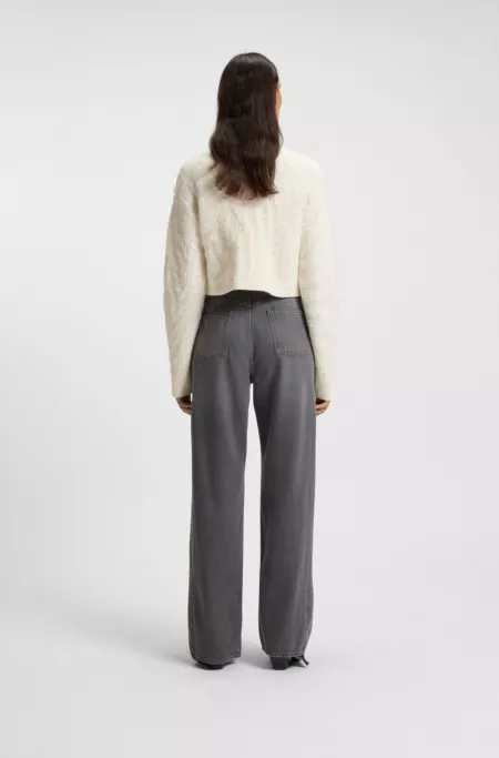 Jean Boyfriend en denim épais gris