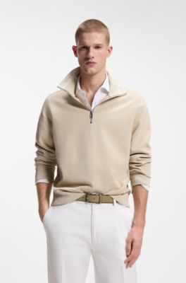 Italian-nubuck belt with polished pin buckle, Light Beige