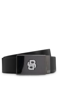 Reversible belt in Italian leather, Black