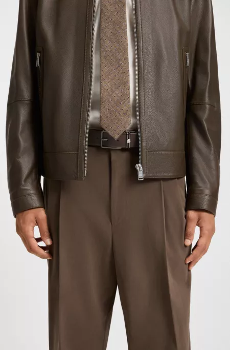 Reversible belt in Italian leather