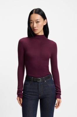 Italian-leather belt with logo keeper, Dark Brown