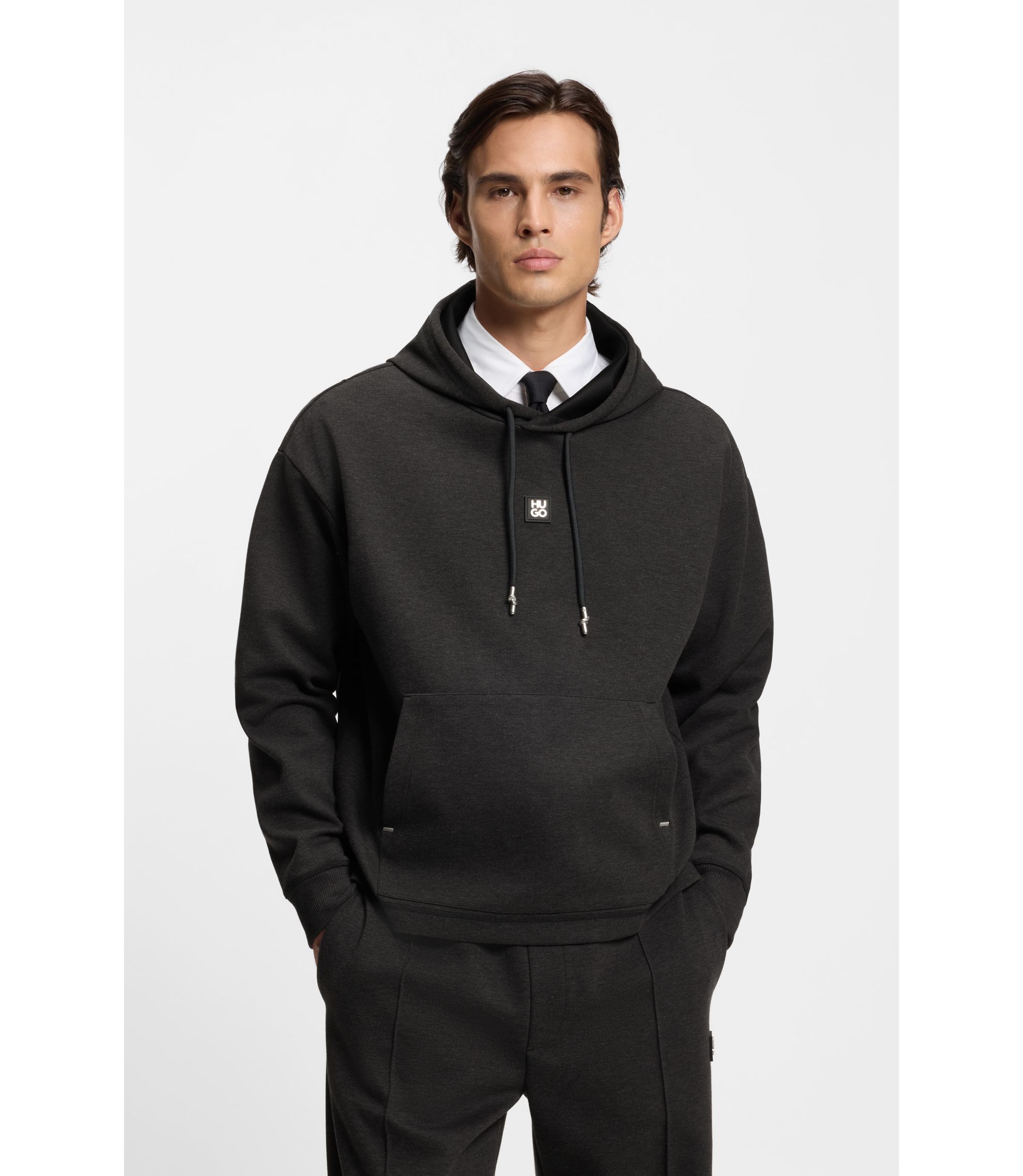 Relaxed-Fit Hoodie mit Stack-Logo