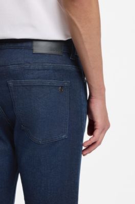 Delaware slim-fit jeans in blue stretch denim, Dark Blue