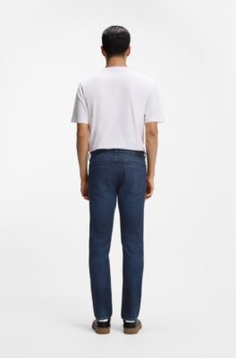 Delaware slim-fit jeans in blue stretch denim, Dark Blue