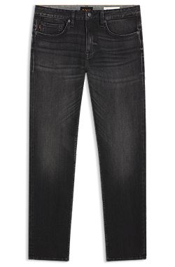 Delaware slim-fit jeans in black stretch denim