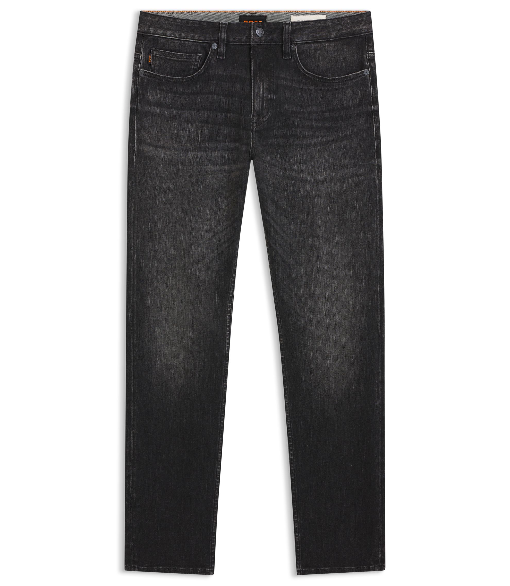 Delaware Slim-Fit Jeans aus schwarzem Stretch-Denim