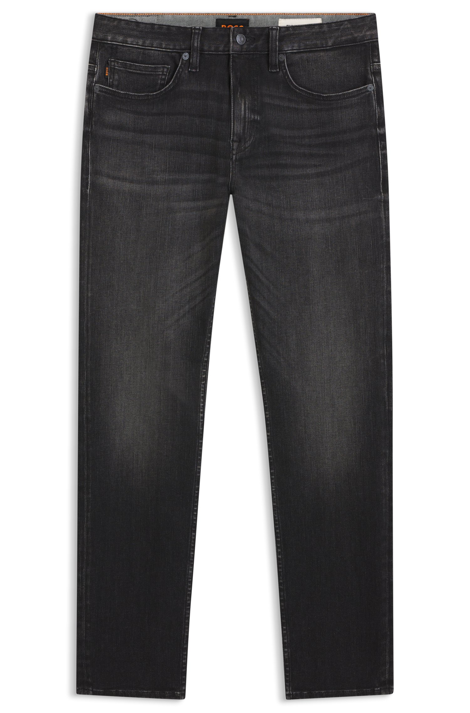Boss Delaware slim-fit jeans in black stretch denim herr