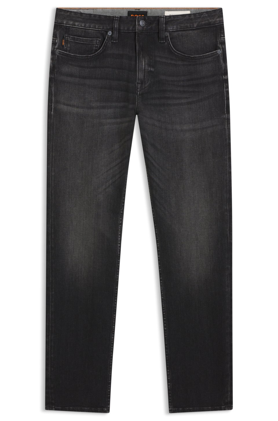 Delaware slim-fit jeans in black stretch denim