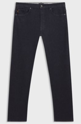 Delaware slim-fit jeans in dark-blue soft-motion denim, Dark Blue