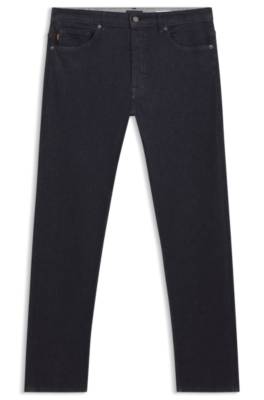 Boss Delaware slim-fit jeans in dark-blue soft-motion denim herr – bild 4