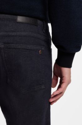 Delaware slim-fit jeans in dark-blue soft-motion denim, Dark Blue