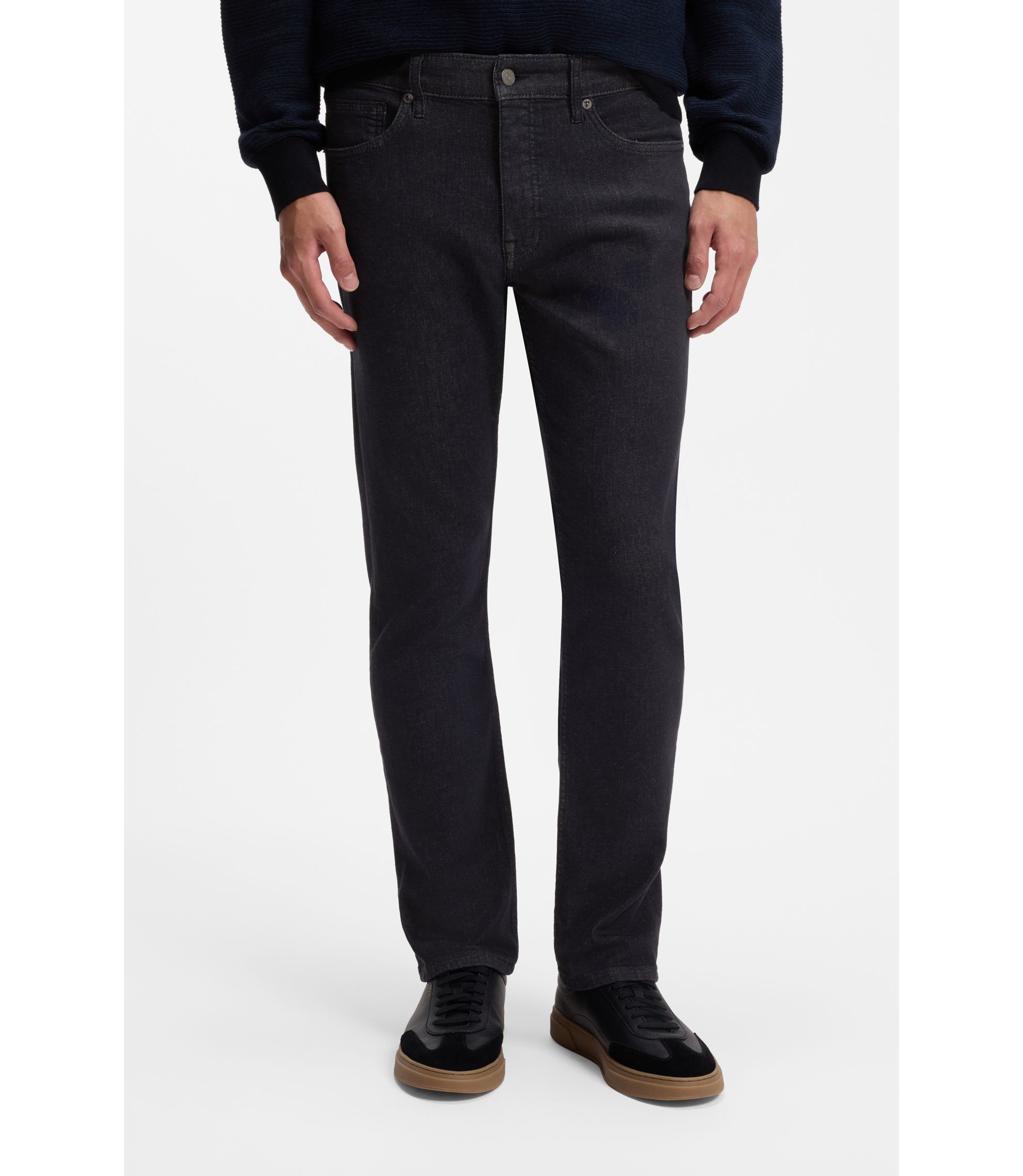 Delaware Slim-Fit Jeans aus dunkelblauem Soft-Motion-Denim