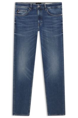 Delaware Slim-Fit Jeans aus blauem Super-Stretch-Denim, Blau