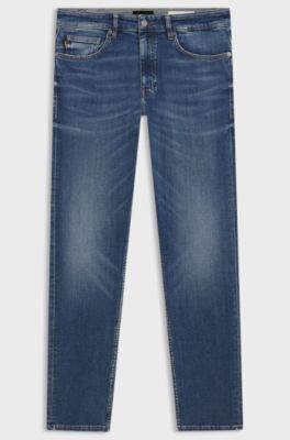 Jean slim Delaware en denim super stretch bleu, Bleu