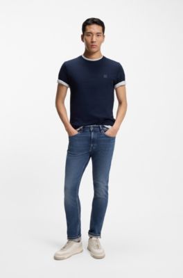 Delaware slim-fit jeans in blue super-stretch denim, Blue