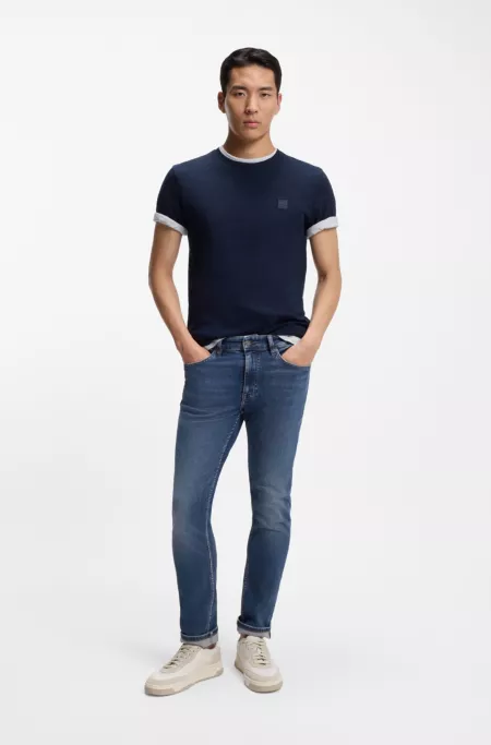 Delaware slim-fit jeans in blue super-stretch denim