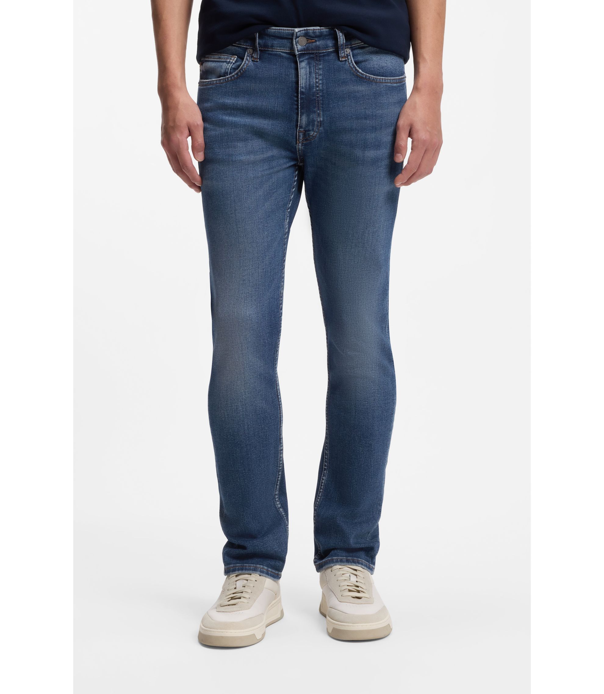 Delaware Slim-Fit Jeans aus blauem Super-Stretch-Denim