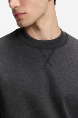 Relaxed-fit T-shirt with overlock stitching, Grey