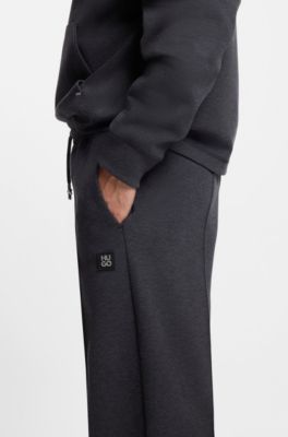 Relaxed fit tracksuit-bukser med bisel&aelig;g, M&oslash;rkegr&aring;