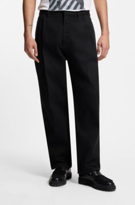 Relaxed-fit jeans in black-black Japanese denim, Black