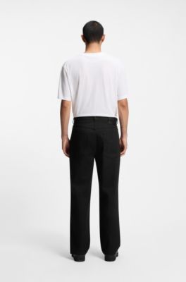 Relaxed-fit jeans in black-black Japanese denim, Black