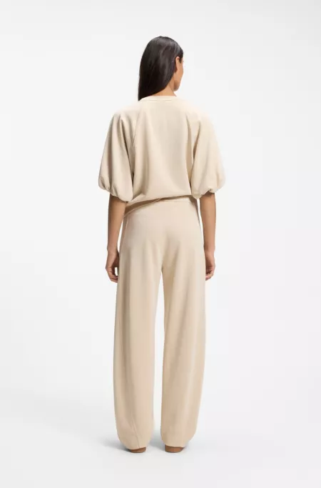 Balloon-fit tracksuit bottoms with logo embroidery