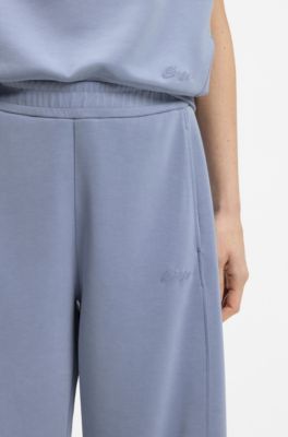 Pantaloni della tuta con fit a palloncino con logo ricamato, Blu