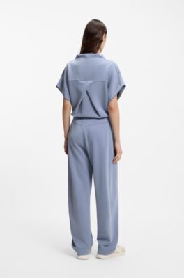 Pantaloni della tuta con fit a palloncino con logo ricamato, Blu