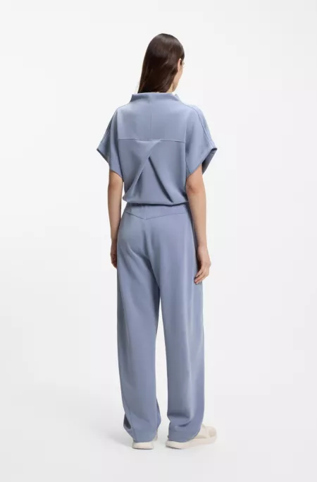 Balloon-fit tracksuit bottoms with logo embroidery