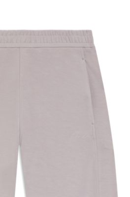 Balloon-fit tracksuit bottoms with logo embroidery, Light Purple