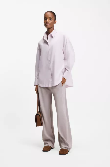 Balloon-fit tracksuit bottoms with logo embroidery