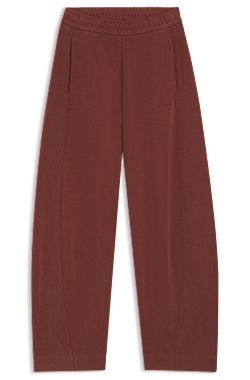 Balloon-fit tracksuit bottoms with logo embroidery