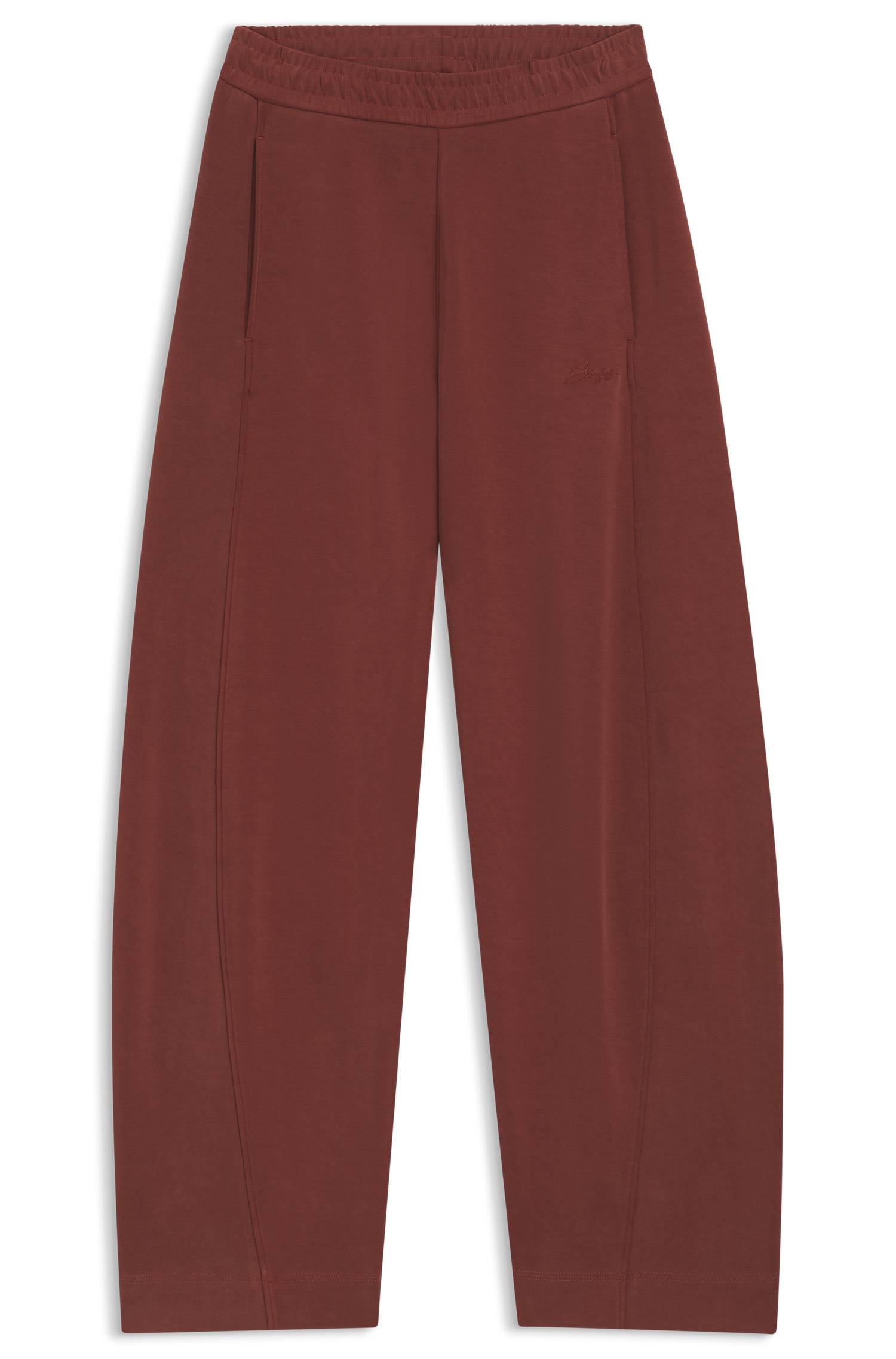 Boss Balloon-fit tracksuit bottoms with logo embroidery byxor dam – bild 4