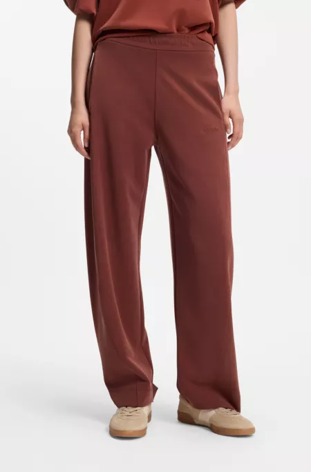 Balloon-fit tracksuit bottoms with logo embroidery