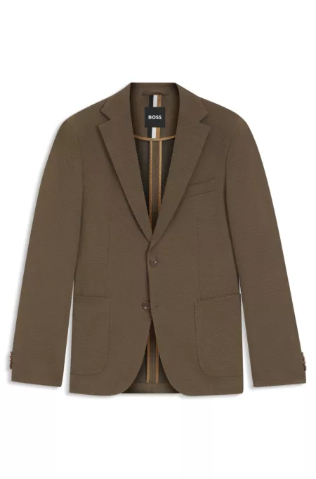 Slim-fit suit jacket in a stretch-cotton blend