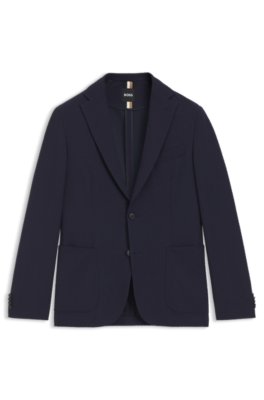 Slim-fit suit jacket in a stretch-cotton blend