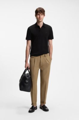 Pallas Poloshirt aus Baumwoll-Piqu&eacute; mit Logo-Stickerei, Schwarz