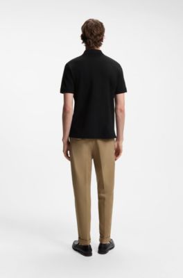 Pallas Poloshirt aus Baumwoll-Piqu&eacute; mit Logo-Stickerei, Schwarz