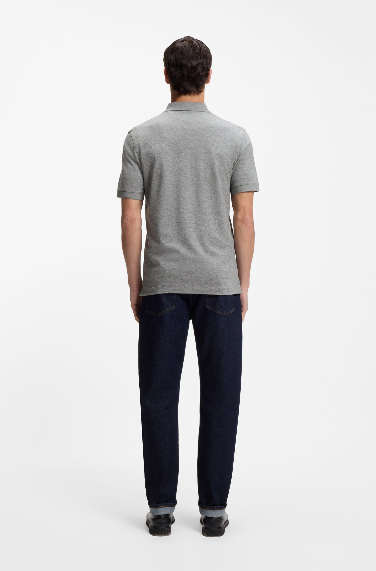 Boss Pallas cotton polo shirt pikéer herr – bild 3
