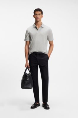 Pallas polo shirt in cotton piqu&eacute; with embroidered logo, Light Grey