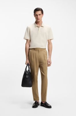 Polo Pallas in piqu&eacute; di cotone con logo ricamato, Colore neutro