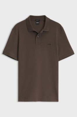 Pallas Poloshirt aus Baumwolle, Dunkelbraun