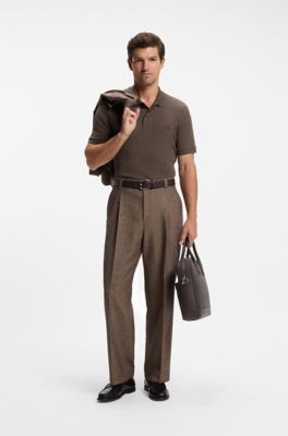 Pallas Poloshirt aus Baumwolle, Dunkelbraun