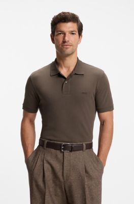 Pallas cotton polo shirt, Dark Brown