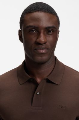 Pallas cotton polo shirt, Dark Brown
