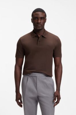 Pallas cotton polo shirt, Dark Brown